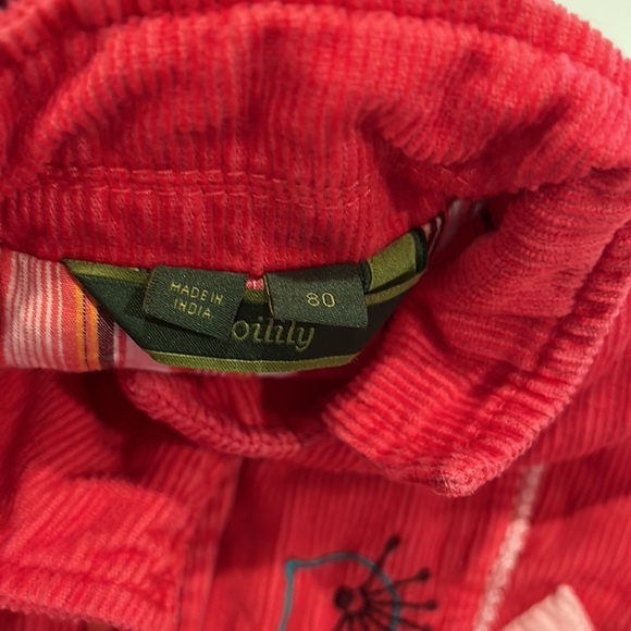 OILILY Corduroy Red Orange and Pink Button Down Blazer Jacket Coat Size 18 M - Picture 4 of 11